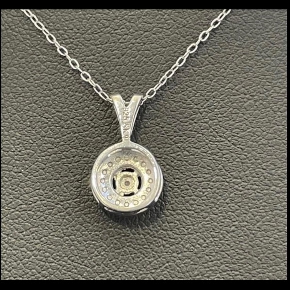 NEW Silver Diamond Accent Necklace - Picture 3 of 3